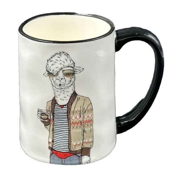 Signature Ceramic Art Mugs Bunny Rabbit and Lamb 17.5 oz Mugs Set of 2 - Picture 4 of 9